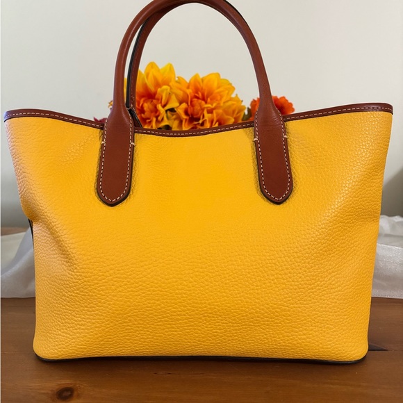 Dooney & Bourke Maze and Brown Pebble Leather Tote - Picture 6 of 14